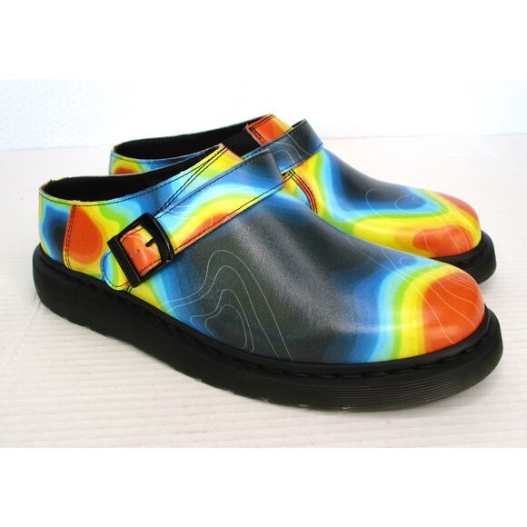 New Dr. Martens Isham Genix Nappa Reclaimed Thermal Map Mules Men\'s Sz 12 EU 46 main image 10